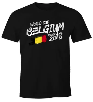 Produktbild von Herren T-Shirt Belgien Belgium Fan-Shirt WM Fußball-Sommer 2026 Fußball Weltmeisterschaft Moonworks®