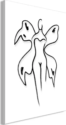 Produktbild von Italienischer Leinwand Leinwandbild - Butterfly Woman (1 Part) Vertical 80x120 cm Menschen h-A-0129-b-a