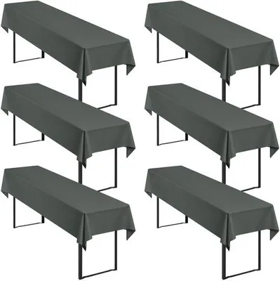 Obrázek produktu pro Obdélníkové, pratelné ubrusy, 250 × 100 cm, černé, polyester