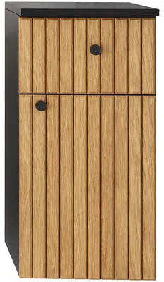 Imagen del producto de Armario bajo de baño ASTO 03 negro / roble