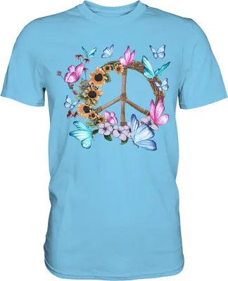 Produktbild von Traumfänger Frauen Schmetterling T-Shirt – Sky Blue / XXL