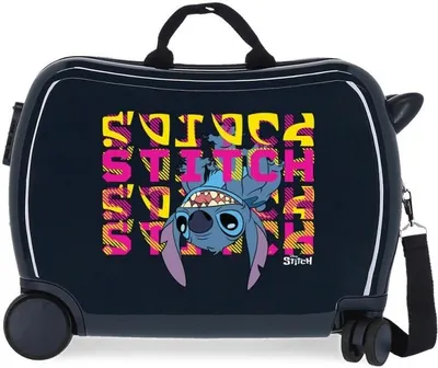 Obrázok produktu pre JOUMMABAGS Detský kufrík na kolieskach Lilo and Stitch Face Down MAXI ABS plast, 50x38x20 cm, objem 34 l
