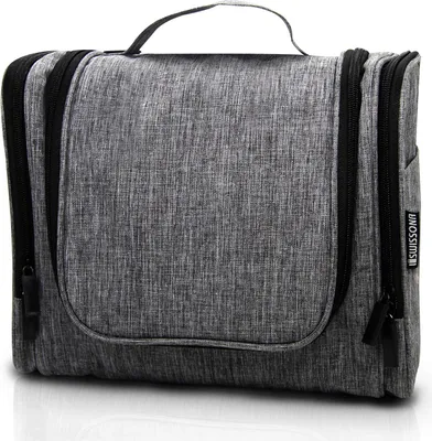 Produktbild von Kulturbeutel, Kulturtasche zum Aufhängen für Damen, Herren, Kinder, großzügige Waschtasche für Reisen + Freizeit, inkl. Kosmetikspiegel und