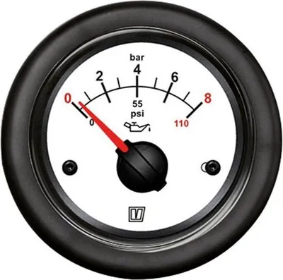 Produktbild von VETUS OILW weiß Öldruckmessgerät 12/24V