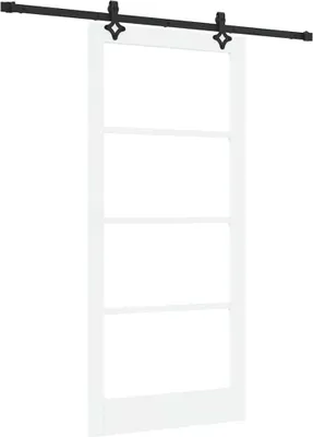 Immagine prodotto di vidaXL Porta scorrevole ORKDAL, 93 x 202 cm, legno massello di pino e vetro