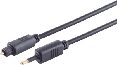 Zdjęcie produktu dla Kabel światłowodowy S/CONN o maksymalnej łączności 4,0 mm, wtyk Toslink na wtyk Opti 3,5 mm, 0,5 m (69014-0,5)