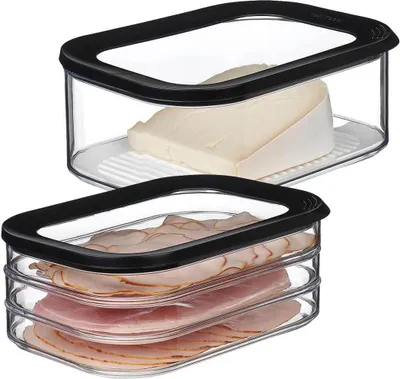 Produktbild von Mepal MODULA Frischhaltedosen Wurst & Käse Set schwarz