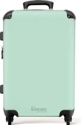 Produktbild von NoBoringSuitcases.com® Großer Koffer - Pastellgrün - Kombinationsschloss TSA - Hartschalen Trolley 4 Rollen - 72 liter - Reisekoffer - 66 cmKoffer Mittelgroß 67x43x25 cm, 72L,
