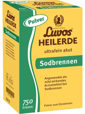 Image de Argile médicinale ultra-fine Luvos, traitement d'urgence contre les brûlures d'estomac, 750 g de poudre