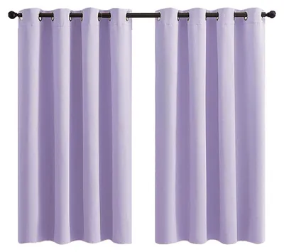 Obrázek produktu pro Omgoods – Zatemňovací závěs s poutky, 132 x 241 cm, světle fialová