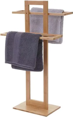 Productafbeelding van Handdoekhouder Bamboehout 80x42x27 cm voor Badkamer