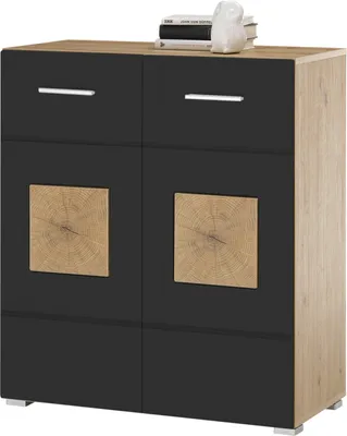 Image de Kommode >Georgia< in Eiche Artisan Nachbildung - 80x92x38cm (BxHxT)