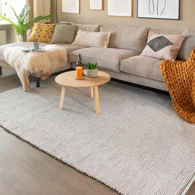 Image de Volero - Tapis en laine - Wise Gris/Blanc - 160x230 cm