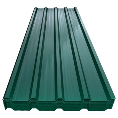 Zdjęcie produktu dla ROSEJANE, blachy trapezowe, 12 sztuk, 129,5 x 45 cm, stal ocynkowana, kolor zielony, powierzchnia ok. 7 m²