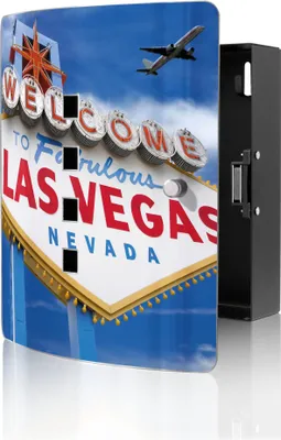 Produktbild von banjado Design Schlüsselkasten aus Edelstahl für 10 Schlüssel, Schlüsselschrank 24 x 21,5 x 7cm groß mit Magnetverschluss, Las Vegas [BWSK 10127]