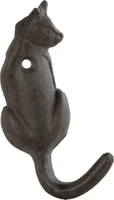 Produktbild von Esschert Design Garderobenhaken Katzenschwanz mit nach rechts geneigten Kopf