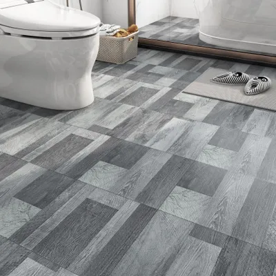Selbstklebende Vinylfliesen Grau Holzoptik 30x30 cm 30 Stück