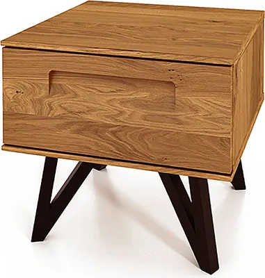 Productafbeelding van Nachtkastje van massief hout, wildeik, naturel geolied