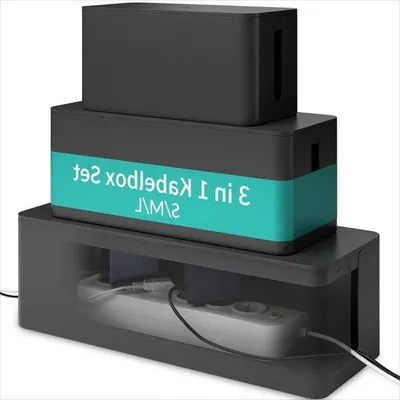 Immagine prodotto di Set 3 in 1 di scatole per cavi impermeabili, nero