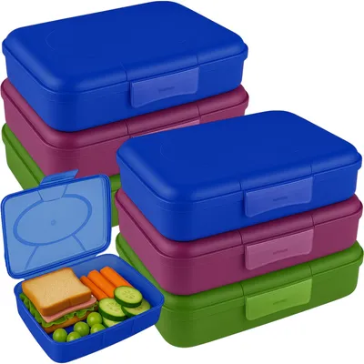 Produktbild von Lunchbox 6er Set Butterbrotdose Brotdose Kunststoff Brotbox Sandwich Dose Box