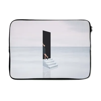 Produktbild von MuchoWow® Laptop Hülle 13 Zoll Vintage - Tür - Abstrakt Laptoptasche - Laptophülle - Sleeve - Rundumschutz