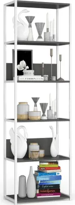 Produktbild von Akord Metallregal Loft Weiß/Grau 60X32X192 Cm
