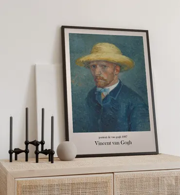 Produktbild von Poster Theo van Gogh Künstler, groesse_poster:70x100 cm, groesse_rahmen:schwarz 70x100 cm