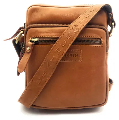 Produktbild von Leatherfox echt Leder Herren Schultertasche Umhängetasche Crossbag Handtasche braun
