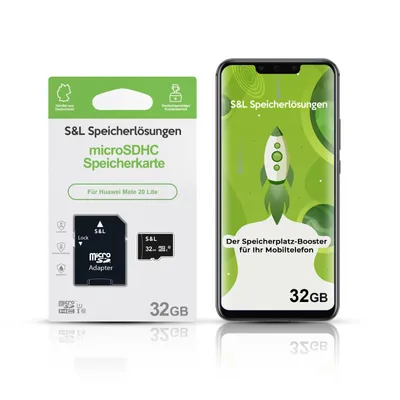 Produktbild von microSD Speicherkarte S&L für Huawei Mate 20 Lite - Speicherkapazität: 32 GB