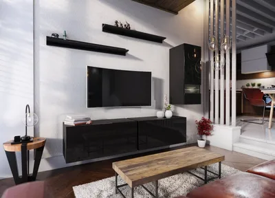 Produktbild von Modernes Wohnzimmer-Komplettset BRADT 10 – schwarz