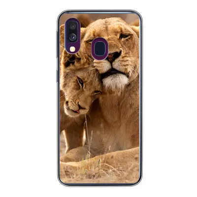 Produktbild von MuchoWow® Handyhülle Schutzhülle Hülle für Samsung Galaxy A40 Löwe - Wilde Tiere - Jungtier Silikon Softcase Handy Hülle - Handy-Tasche