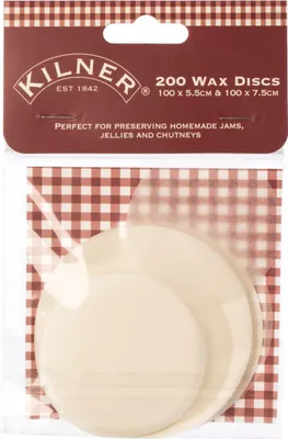 Zdjęcie produktu dla Krążki woskowe Kilner, 200 sztuk, białe