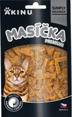 Obrázek produktu pro Akinu MASÍČKA PREMIUM Hairball Control pamlsek pro kočky 50 g