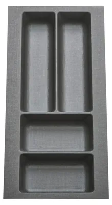 Produktbild von SOTECH ORGA-BOX-9 Besteckeinsatz 30er Schrank anthrazit – Besteckkasten 229 x 473 mm, Canvas-Struktur