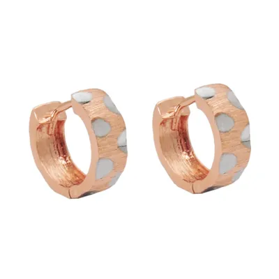 Produktbild von Creole 12x5mm Klappscharnier bicolor rhodiniert 9Kt Rotgold bicolor 12x5mm