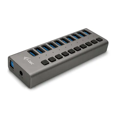 Immagine prodotto di i-tec U3CHARGEHUB10 Caricabatterie per dispositivi mobili Universale Grigio AC Ricarica rapida Interno
