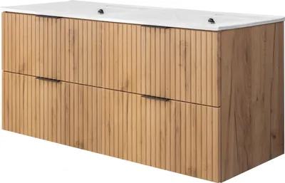 Immagine prodotto di Mobile da bagno, rovere Craft con maniglia nera, 120 x 57 x 46 cm