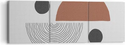 Produktbild von Bild auf Leinwand - Leinwandbild - 3 Teile - Abstraktion Figuren Geometrisch - 90x30cm - Wand Bild - Wanddeko - Wandbilder - Leinwanddruck - Bilder - Wanddekoration - Leinwand bilder - CA90x30-4153