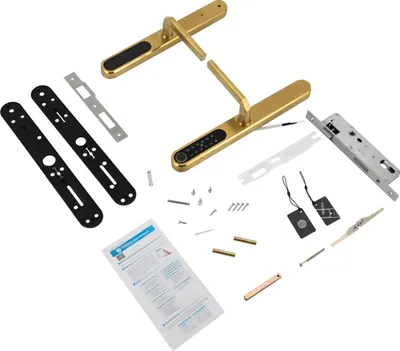 Obrázek produktu pro Chytrý zámek dveří, přístup pomocí otisku prstu, připojení Bluetooth, zlatý