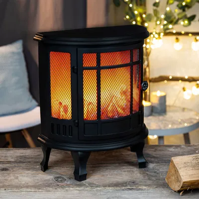 Produktbild von LED Deko Kamin Nostalgie Tischkamin Schwarz ca. 30,5 x 16 x 35,5 cm