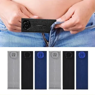 Produktbild von Set mit 6 verstellbaren Taillenverlängern für Hosen