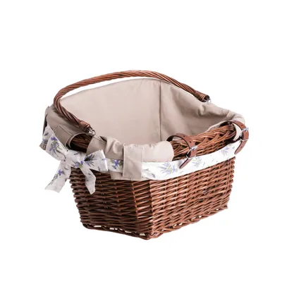 Immagine prodotto di Cestino per bicicletta in marrone scuro 46x34 H23/28 cm
