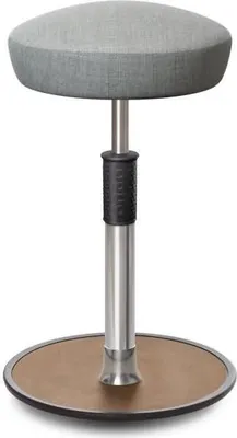Produktbild von Sitz- Stehhocker Free Tall Hutsitz kvadrat Remix Hellgrau chrom /Natur.