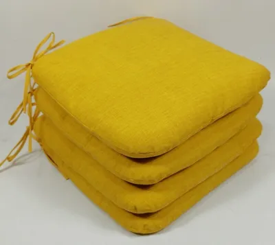Obrázek produktu pro Sedák 40x40 cm látka žlutý melír - set 4 kusy