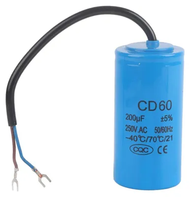 CD60 Kondensator 250V AC 200µF 50/60Hz für Motoren