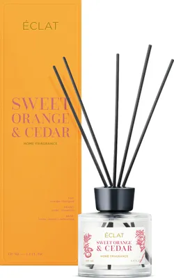 Produktbild von ÉCLAT Sweet Orange & Cedar Raumduft + Duftstäbchen, langanhaltender Lufterfrischer, 130ml