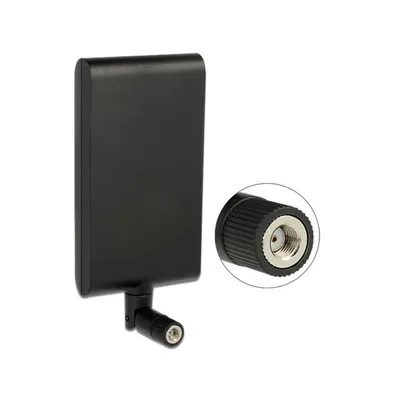 Produktbild von Delock WLAN 802.11 ac/a/h/b/g/n Antenne RP-SMA Stecker 7,5 - 10 dBi direktional mit Kippgelenk schwarz