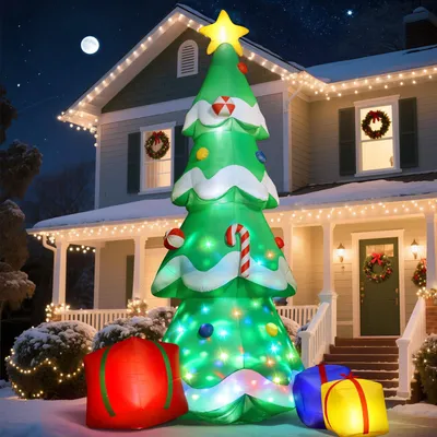 Aufblasbarer Weihnachtsbaum 427 cm mit LED-Beleuchtung