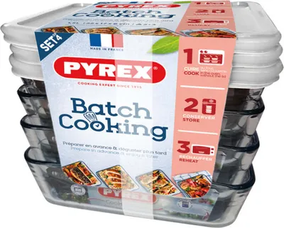 Produktbild von Satz Pyrexkannen 4 Stück, 4X1,5L, Glas