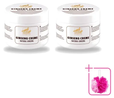 Image de 2 x Crème pour le corps Goldline Ginseng naturel - nourrissante et revitalisante - 250 ml - Pack économique - 2 pièces